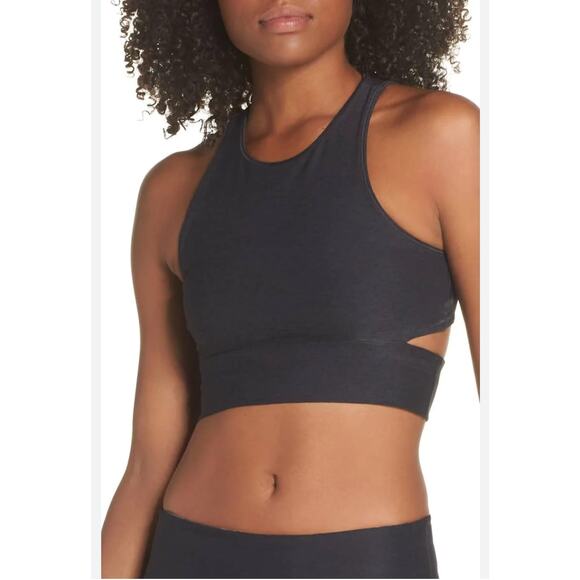 Outdoor Voices womens slashback crop tank top dark blue size S - Picture 1 of 8